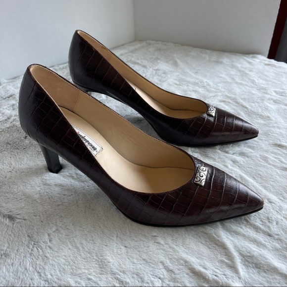 New Brighton Crocodile Style Hi Heels Lady’s Shoes size 8 - Picture 3 of 16